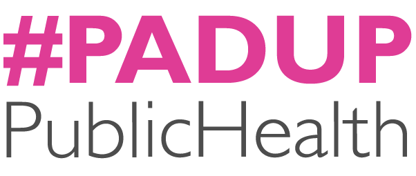 Text: Pad up public health