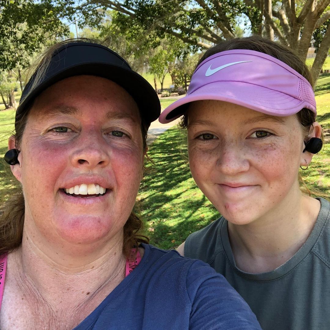 Selfie of Kylie & Georgia smiling after a walk