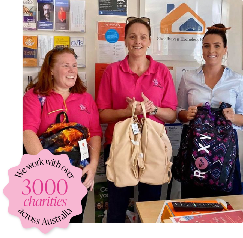 We work with over 3000 charities across Australia