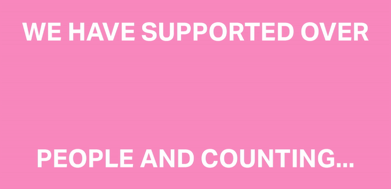 We have supported over 7,439,970 people and counting We have supported over 7,439,970 people and counting
