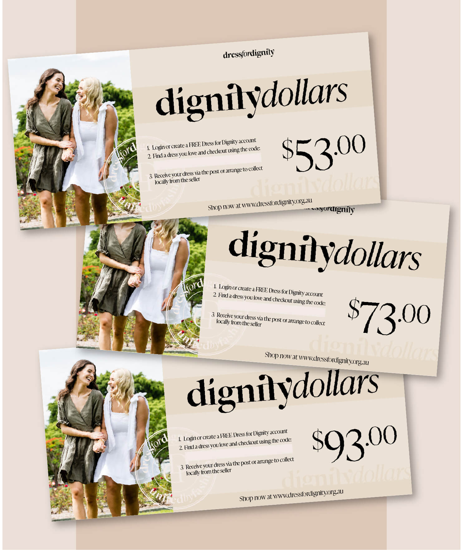 Dignity Dollar vouchers